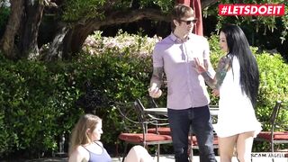 SCAMANGELS – Katrina Jade & Kenzie Madison Make Rich Husband Cheat On His Wife – LETSDOEIT