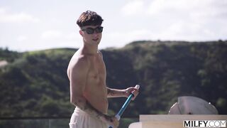 Laura Bentley Blonde MILF Cant Resist Pool Boys Cock – Milfy